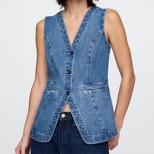 GAP Denim Longline Vest